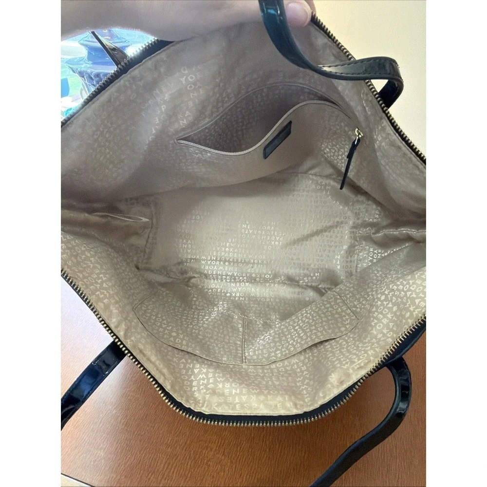 kate spade Black Patent Bubble Tote